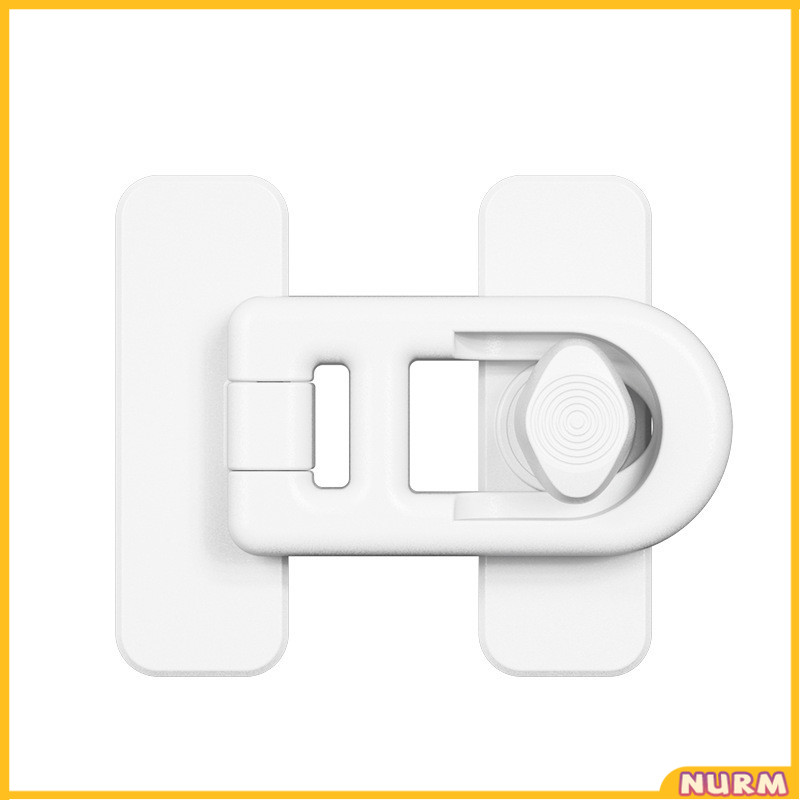 Refrigerator Lock Child Safety Protection Refrigerator Lock Anti-Clamp Easy Installation White/Black Nurm