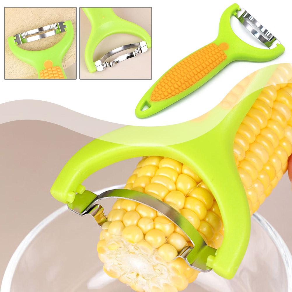 Stainless Steel Corn Peeler Portable Kitchen Tool Thresher Corn Separator Peeler I5D8