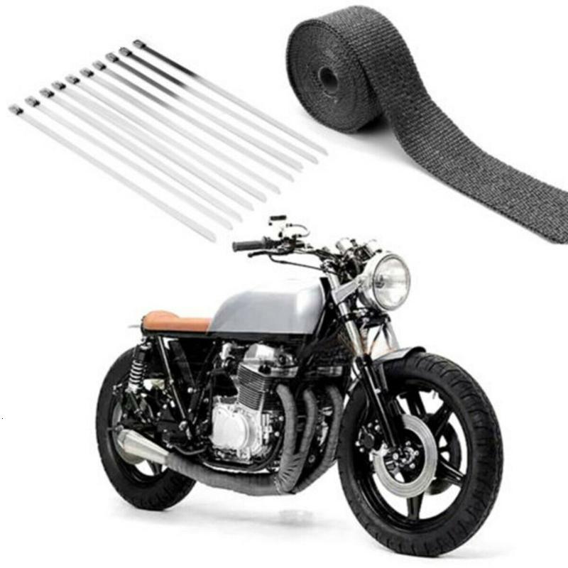 Ống xả xe máy bọc Muffler nhiệt băng tấm chắn nhiệt Hệ thống cách nhiệt sợi thủy tinh tấm chắn nhiệt băng