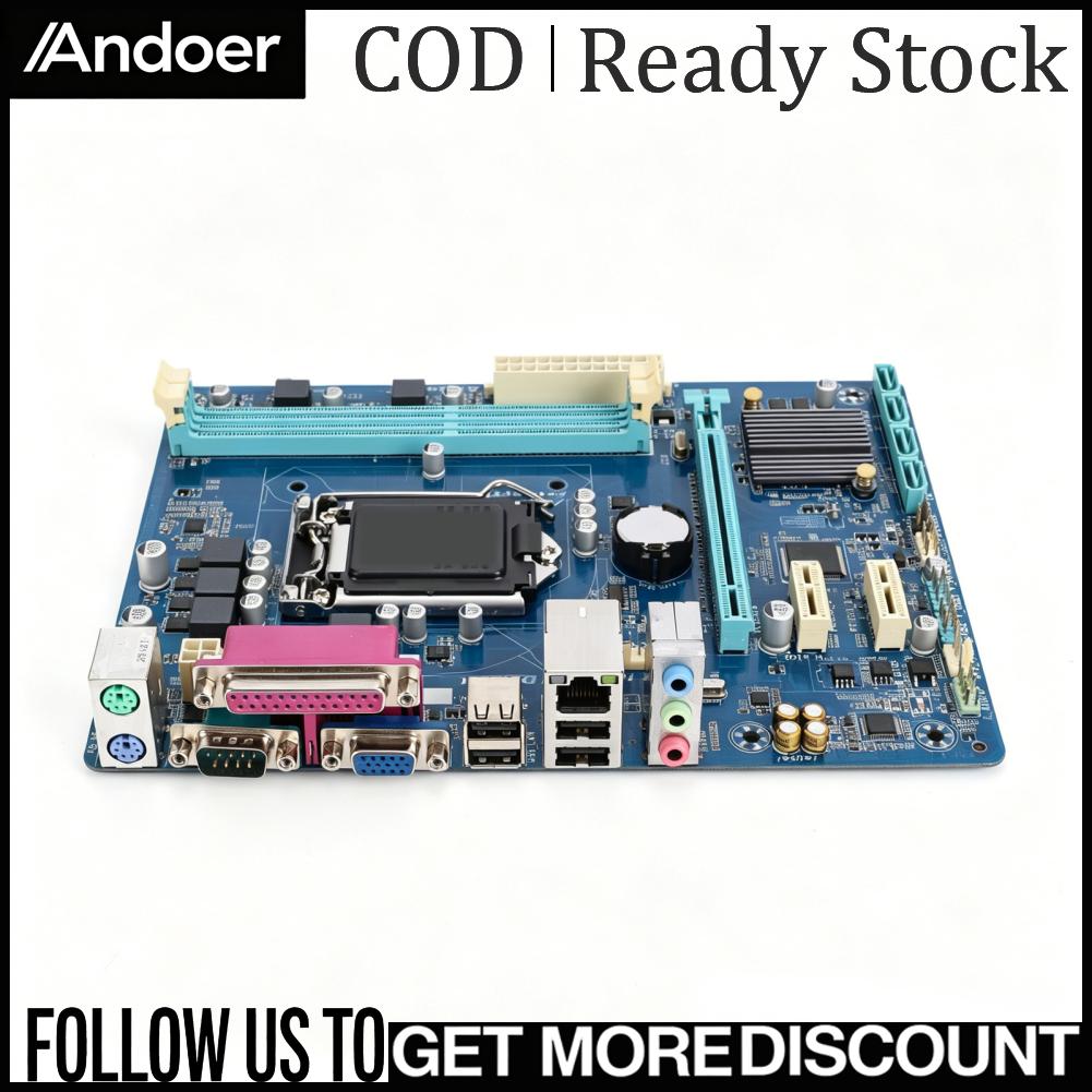 Andoer H61M-DS2 เมนบอร์ดคอมพิวเตอร์ LGA 1155 DDR3 รองรับ I3/i5/i7 โปรเซสเซอร์ติดตั้งง่ายเปลี่ยน ราคา 930 บาท*ส่งฟรี