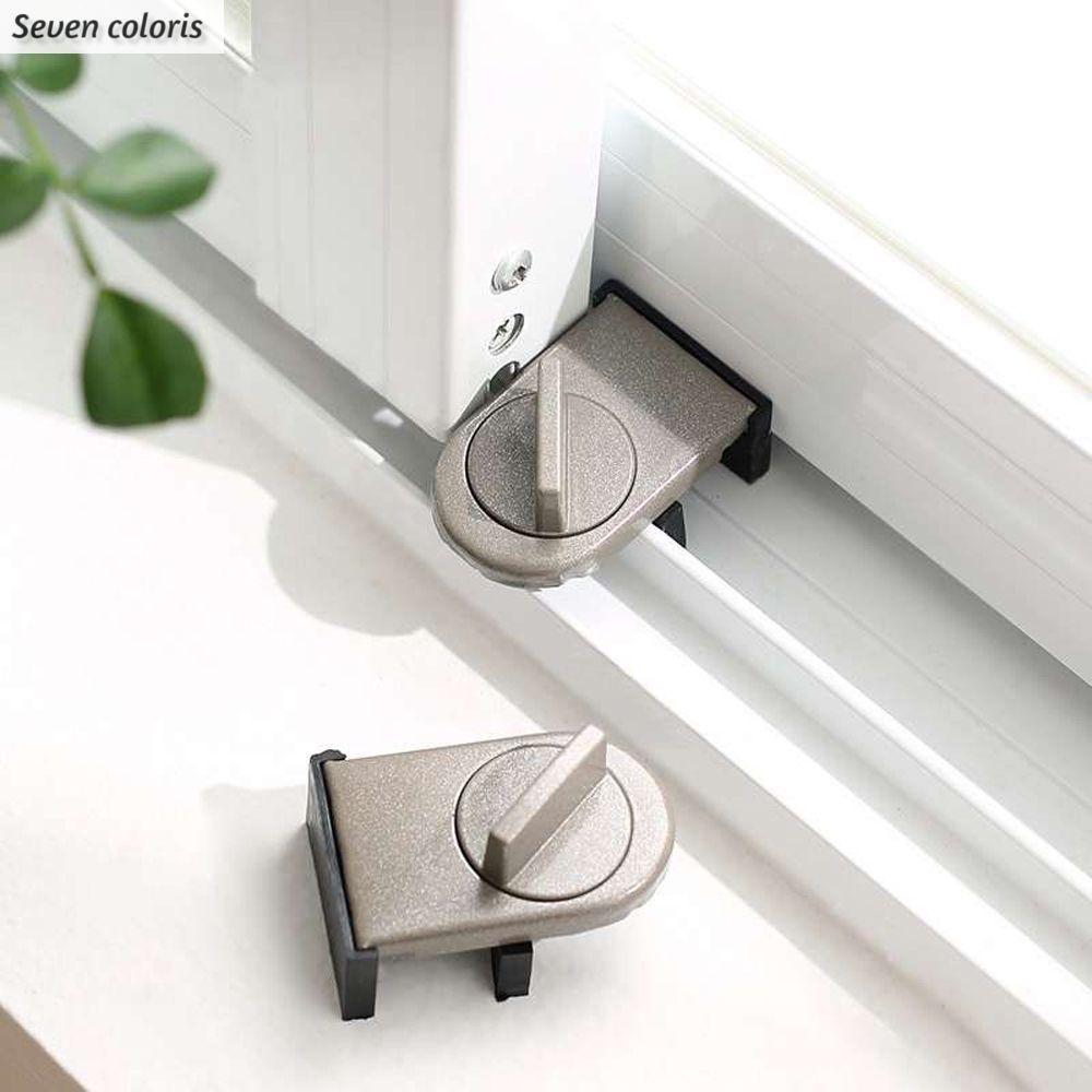 Bảy bảo vệ sáng tạo Khóa chống trộm khóa nhà khóa an toàn trượt Sash cửa khóa tủ an toàn khóa an toàn cho trẻ khóa an toàn cửa sổ Stopper khóa Khóa an toàn