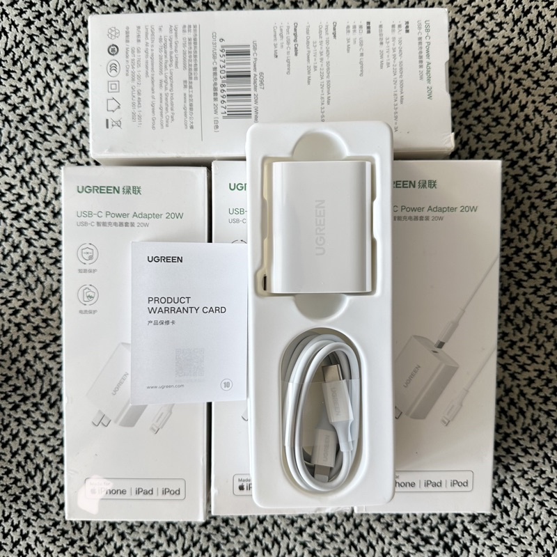 Bộ sạc ugreen 20w c o light cd137 + cáp 1m us171