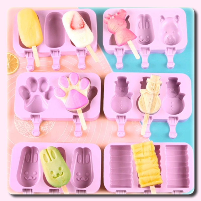 พิมพ์ทำไอศครีม พิมพ์ทำไอติม ซิลิโคน แม่พิมพ์ไอติม ศกรีม ซิลิโคนพิมพ์ไอติม ที่ทำไอติม แม่พิมพ์ซิลิโคนไอศกรีม ราคา 17 บาท*ส่งฟรี