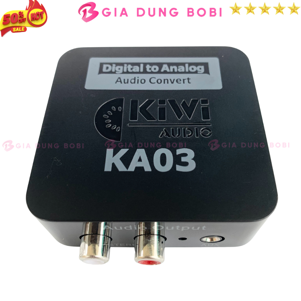  Bộ Chuyển Đổi Âm Thanh Digital KiWi KA03 chuyển đổi từ tín hiệu quang   Coaxial sang Audio R L - Gia Dụng Bo Bi 