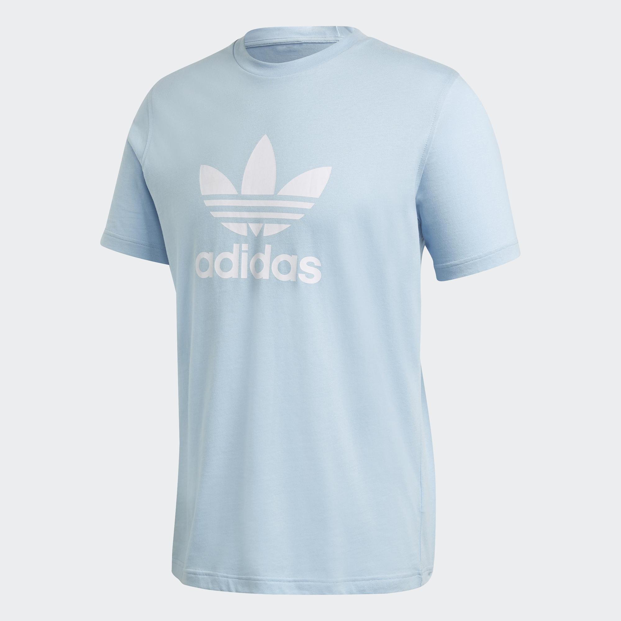 adidas Phong cách sống Áo phông Trefoil Nam Màu xanh da trời FM3794