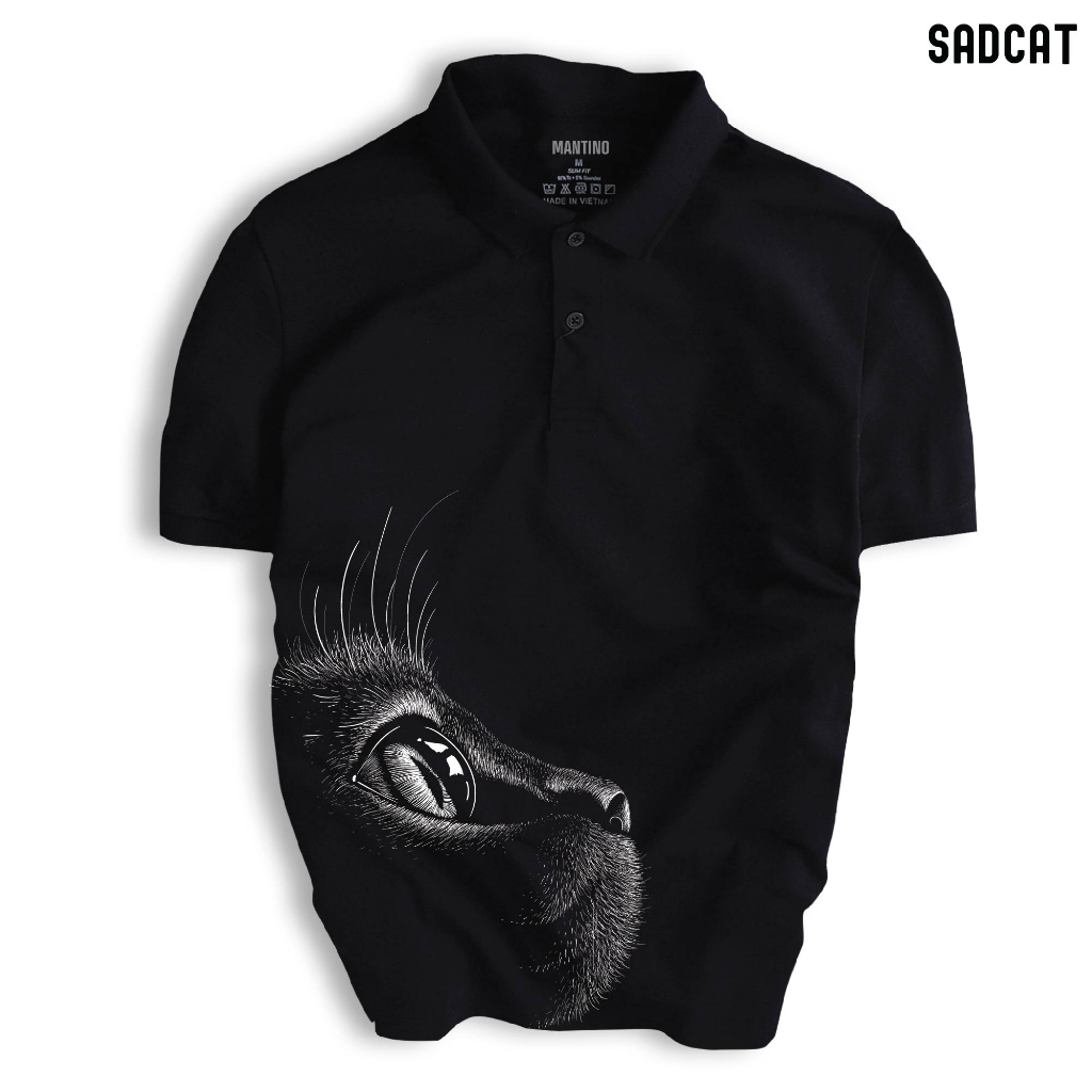 Áo thun polo sadcat cổ bẻ basic cvc vải cá sấu co dãn form gerular fit
