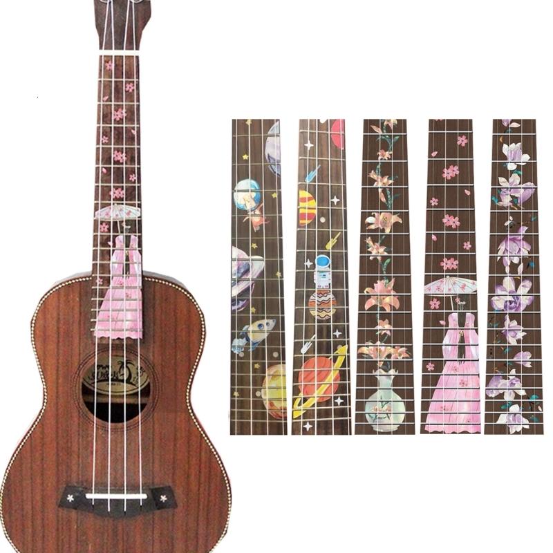 Bảng ghi chú Ukulele Decal Fingerboard Sticker phím đàn nhãn Đề can dán đàn guitar nhỏ Inlay Nhãn dán trang trí