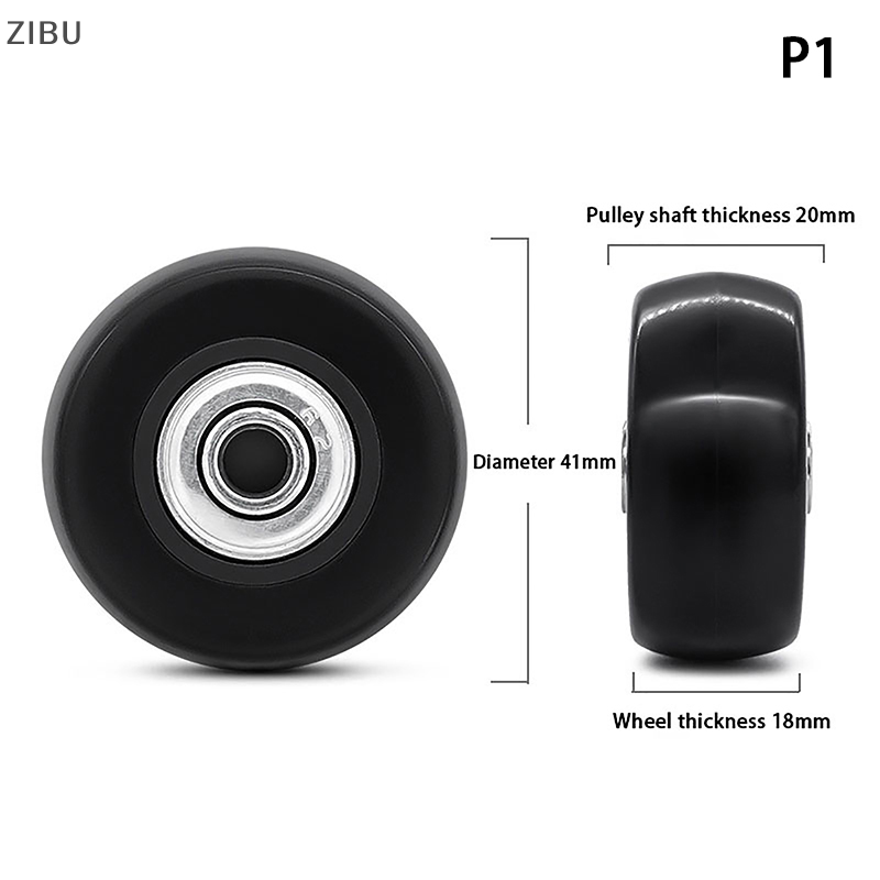 ZIBU 1 cái vali du lịch bánh xe phụ kiện sửa chữa hành lý bánh xe câm Túi Du Lịch VaLi phụ tùng trục bánh xe trượt kháng Caster