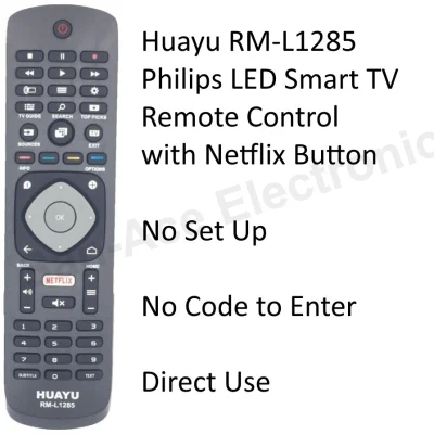 Philips TV remote controller with Netflix (replacement-RM-L1285)