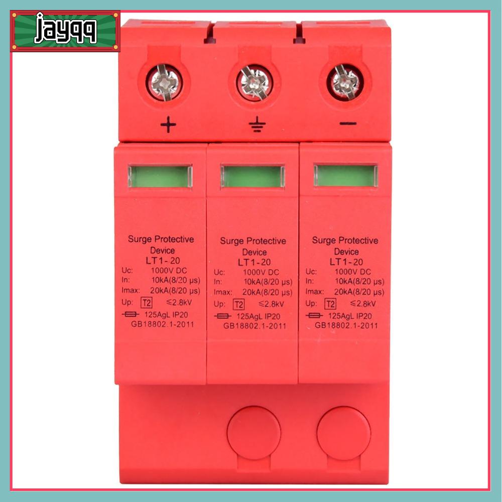 JAYQQ 3P Bộ bảo vệ nguồn DC 20KA 1000VDC Thiết bị chống sét Bảo vệ quá áp Bảo vệ nhà cửa