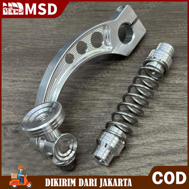 COD PAHA TUAS CNC BRAKE ARM SET ALLOY YAMAHA/HONDA STAINLESS ORIGINAL TITANIUM Harga 69,300 rupiah*Gratis Ongkir