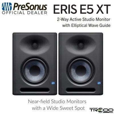 PreSonus Eris E5 XT Wired Studio Monitoring Desktop Bookshelf Speakers