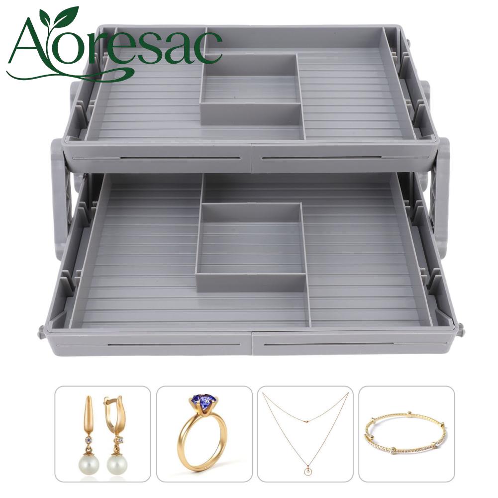 Aoresac ที่เก็บเครื่องสำอางที่ใส่ลิ้นชักแบบพับได้ทนต่อการสึกหรอทำความสะอาดง่ายสำหรับการเดินทางหรือใช้ในชีวิตประจำวัน ราคา 1,335 บาท*ส่งฟรี