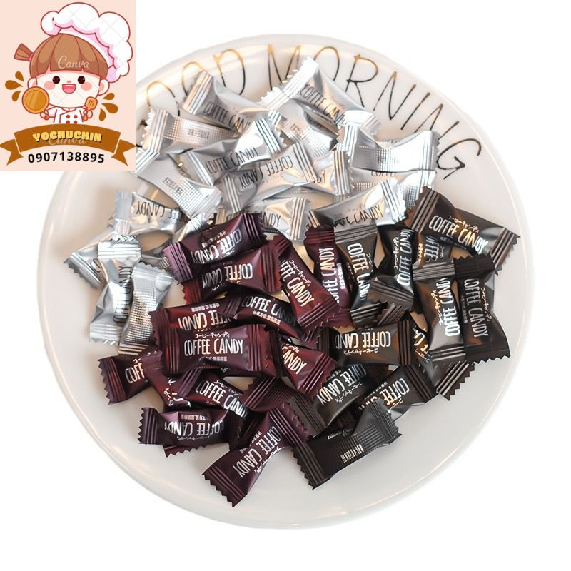 300 gr kẹo cà phê sữa/kẹo giảm cân/kẹo coffee candy/kẹo cà phê không đường/kẹo cà phê sữa/kẹo ăn kiêng