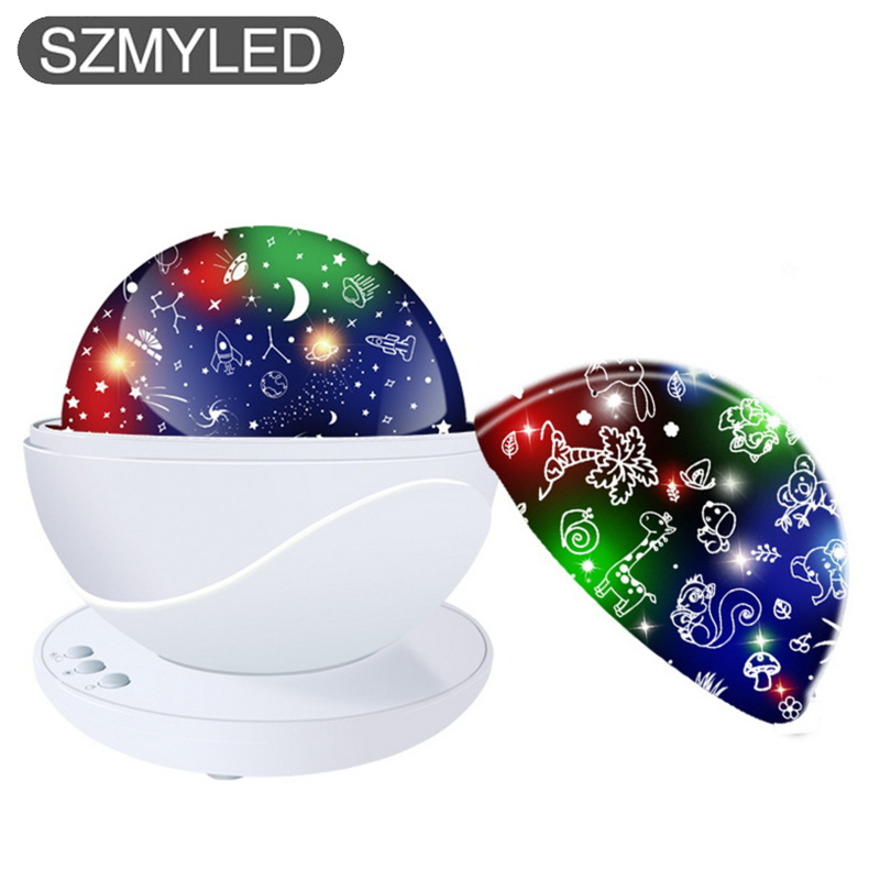Trẻ Em Đèn Ngủ Led 360 ° Đèn ông sao Xoay, bầu trời sao Máy Chiếu Cho Trẻ Em, máy chiếu sao đèn chiếu Với 4-Mô Hình Chiếu Cho Sinh Nhật Halloween Quà Tặng Giáng Sinh