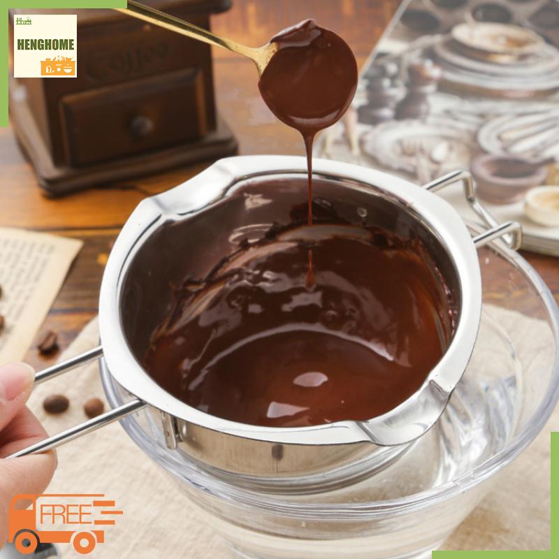 HENGHOME 400ml sô cô la nóng chảy nồi 304 thép không gỉ nóng chảy nồi cho tan chảy bơ pho mát Kẹo sô cô la và sáp nến