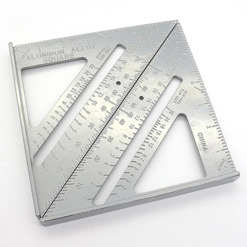 Đặt Hàng Trước 7Inch Tốc Độ NHÔM VUÔNG tam giác hợp kim Thước Vuông Cho công cụ đo thước đo góc Dụng cụ nghề mộc