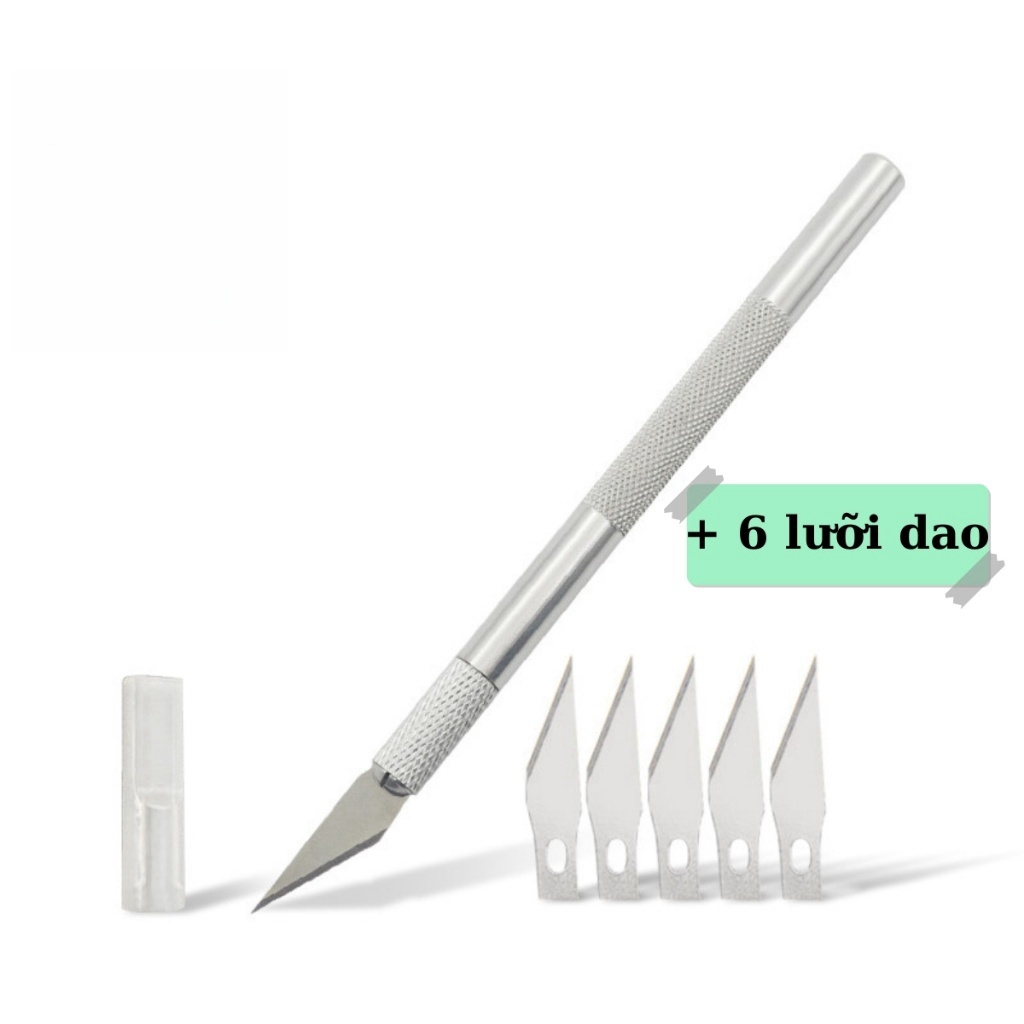  P PMC Dao Cắt Washi Tape Tỉa Sticker Dụng Cụ Dán Bullet Journal Tiện Lợi Kèm 6 Lưỡi Dao  Thông tin sản phẩm: - Loại s 