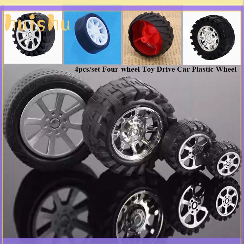 HUISHU Đen Đồ chơi bốn bánh Bộ phận đồ chơi tự làm Phụ kiện Mô hình bánh xe cao su Mini Chất lượng cao Đường kính 30 lỗ 2mm Bánh xe nhựa