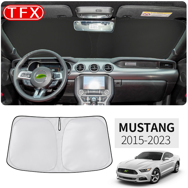 Cho Ford Mustang 2015-2023 tạo kiểu cho xe nano-insulat kính chắn gió dù để che nắng cửa sổ trước tấm chắn nắng nội thất ô tô essories