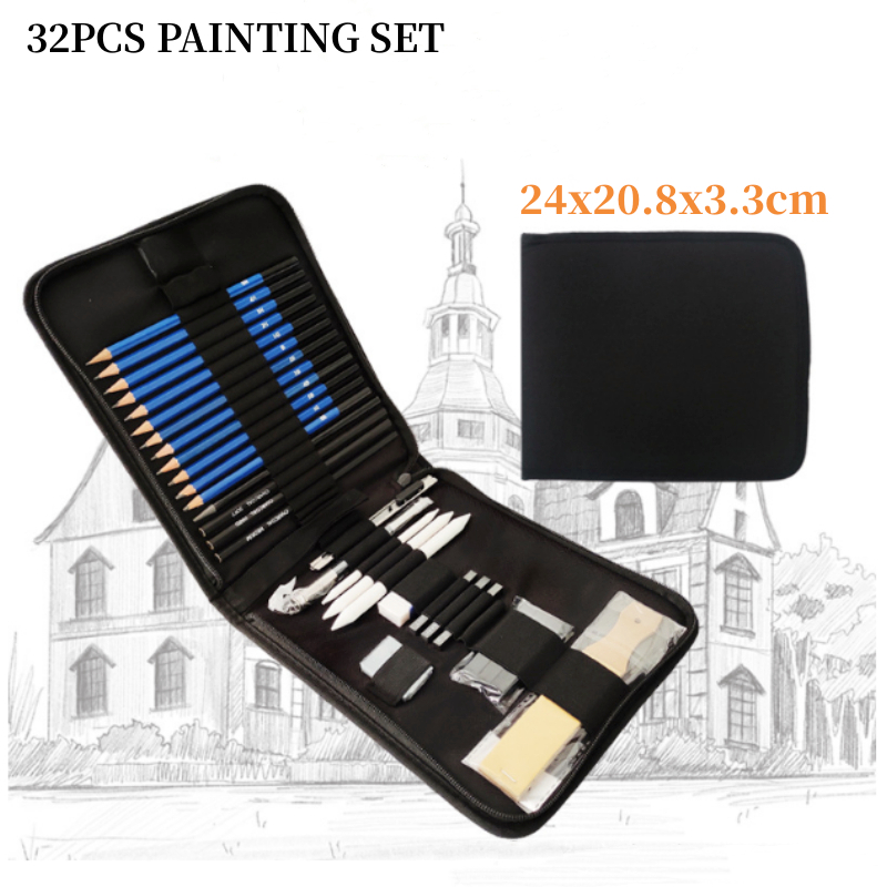 Sketch Pencil Set 32/40/50/71pcs Portable Artist Craft Professional Drawing Kit Art Supplies