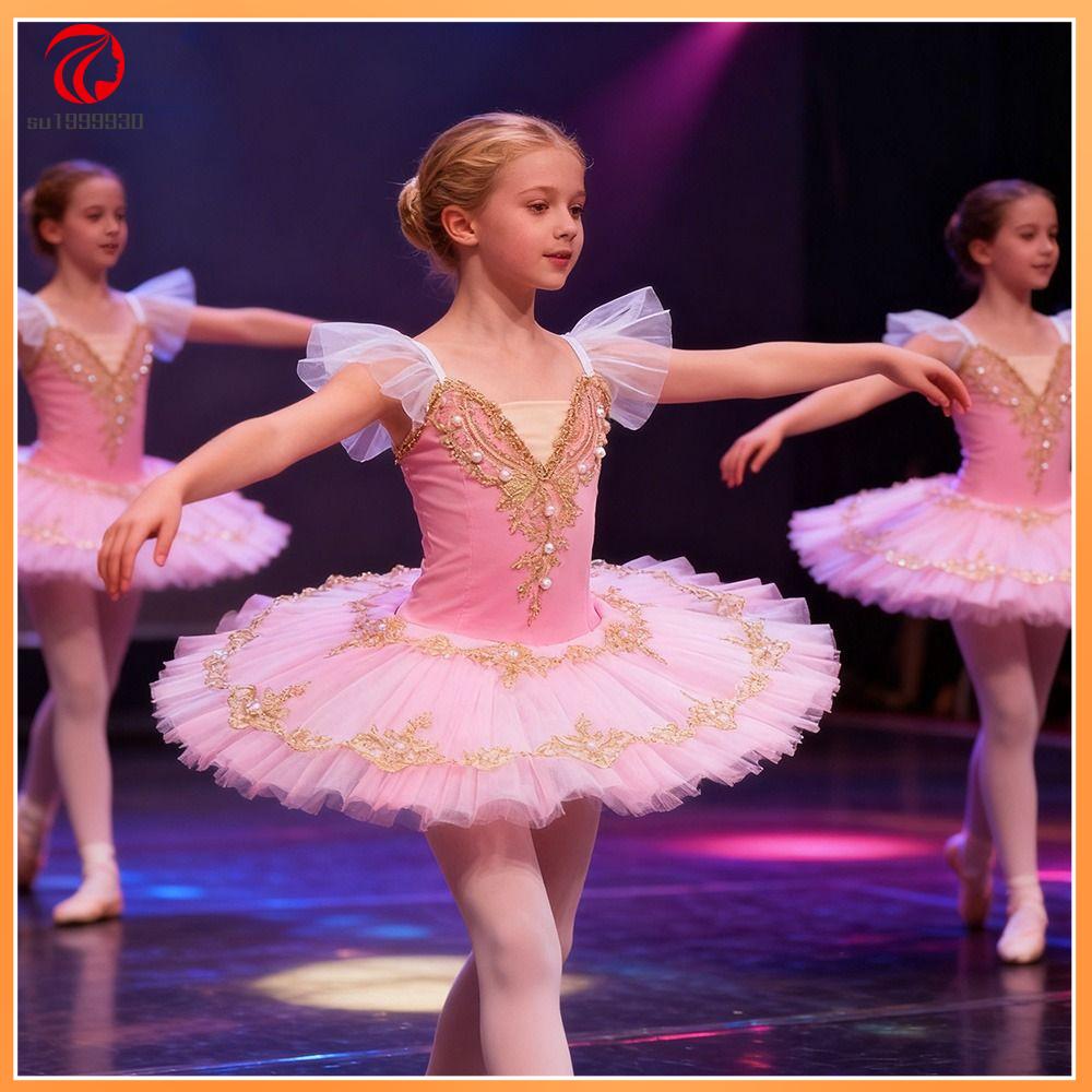 SU1999930 Ngọc trai Váy ballet cho trẻ em Đầm sequin Hiện đại Váy tutu ballet Thời trang Phồng Trang phục khiêu vũ Bé gái