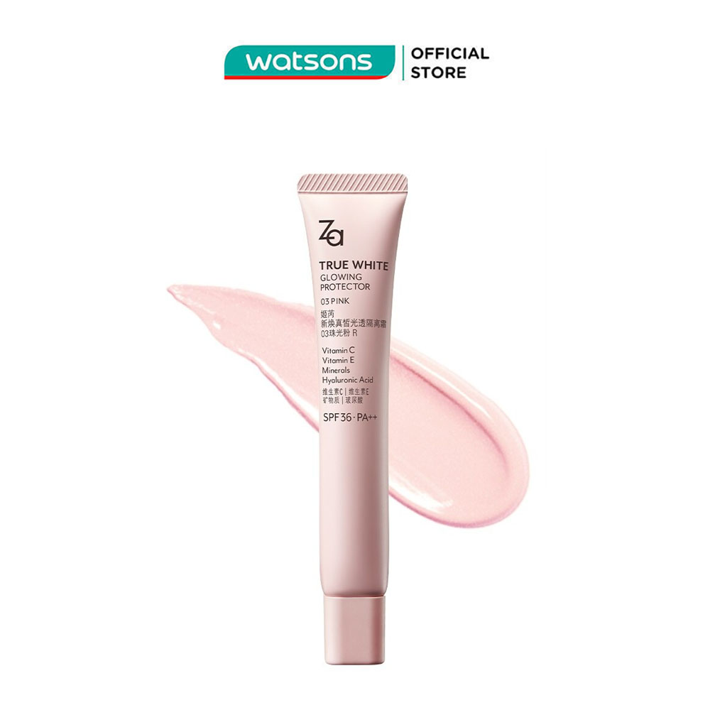  Kem Lót Nâng Tông Chống Nắng ZA True White Glowing Protector SPF36 PA++ 35g 
