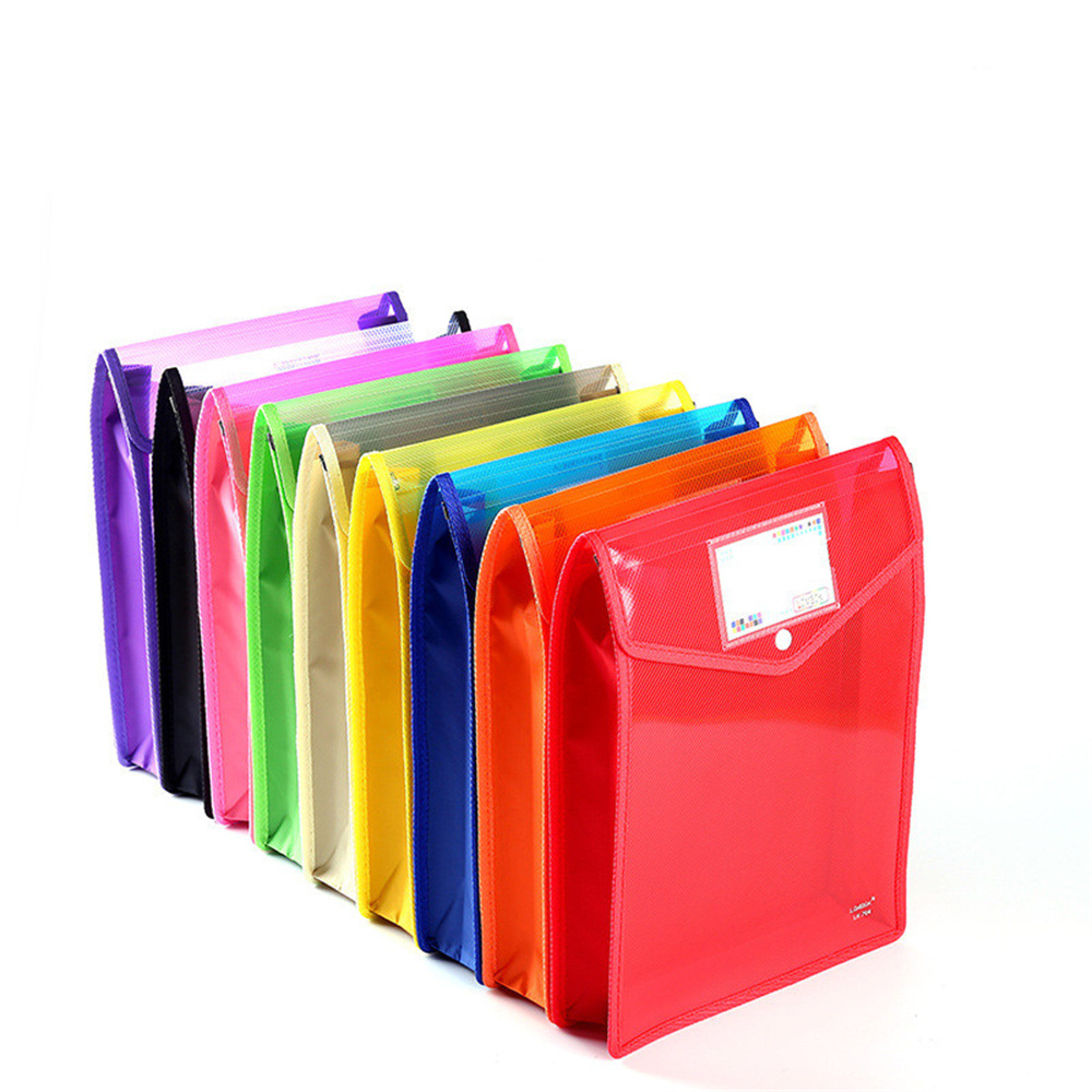 Waterproof Paper Storage Bag Office Storage Pouch Portable Document Pouch Button Storage Bag Large Capacity File Folder