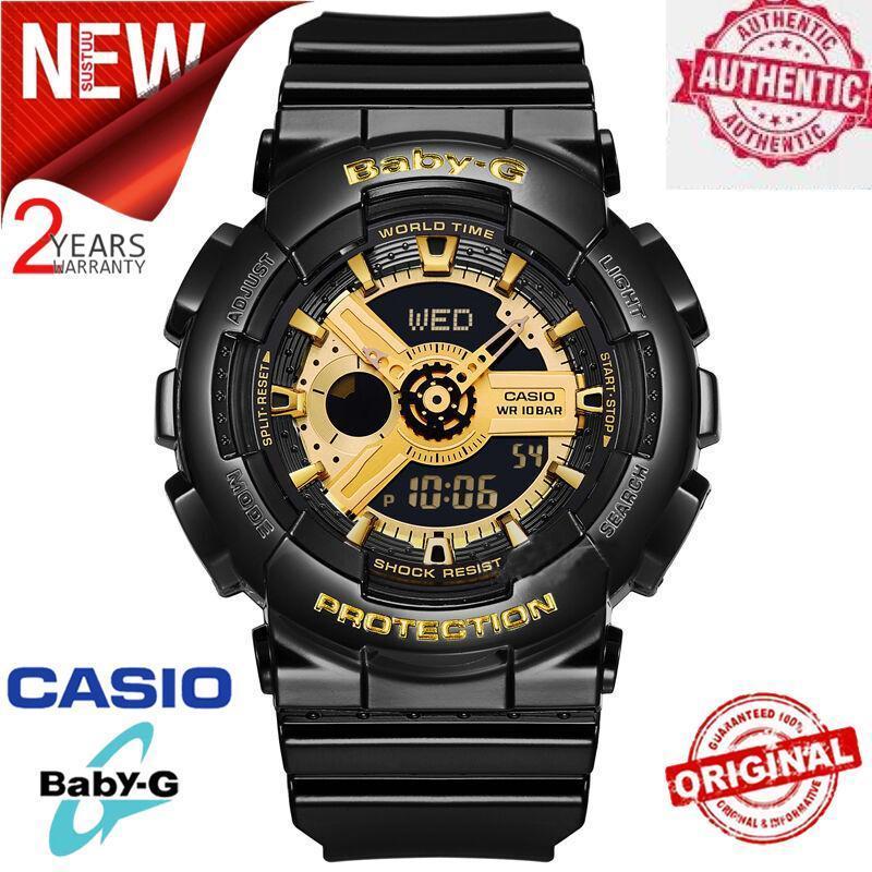 (Ready Stock) Original BABY G BA-110-1A Men Sport Watch Duo W/Time 200M Water Resistant Shockproof and Waterproof World Time LED Auto Light Wrist Sport Digital Watches with 2 Years Warranty BA110/BA-110 Malaysia