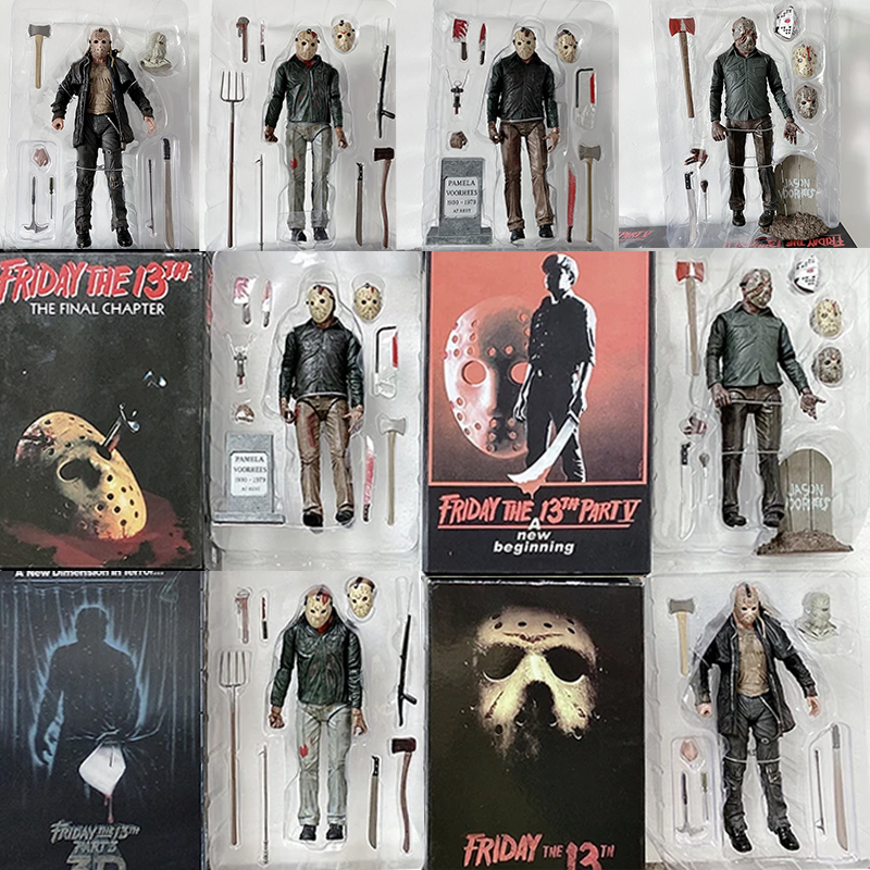 Neca Friday The 13th đồ chơi Freddy voorhees máu cuối cùng Mô hình nhân vật Jason Đồ chơi mô hình sư