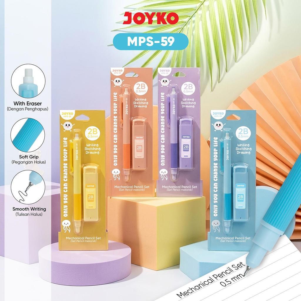 JOYKO Mechanical Pencil Set Pensil Mekanik MPS-59 0.5 mm With Extra Pencil Lead
