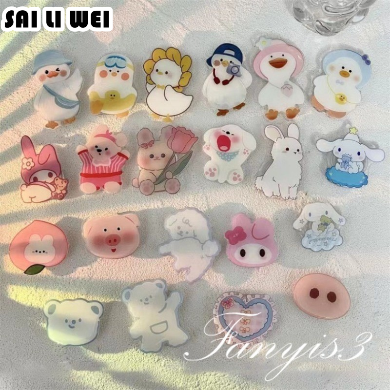 SAI LI WEI เกาหลีใต้ INS นิเมชั่นหมีขาวสุนัขโทรศัพท์มือถือสก์ท็อปราคาสนับสนุนโทรศัพท์มือถือ ราคา 16 บาท*ส่งฟรี