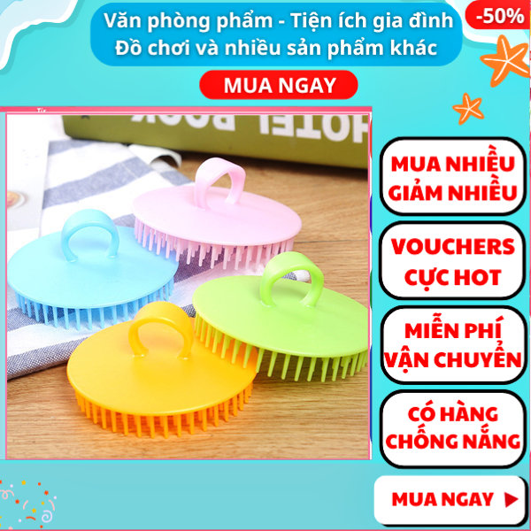 Dụng cụ massage đầu, dụng cụ gội đầu nhiều màu, dụng cụ massage đầu giá rẻ, dụng cụ massage đầu giúp thư giãn, dụng cụ massage đầu tiện dụng, dụng cụ massage đầu nhỏ gọn, 1 dụng cụ gội đầu massage bằng nhựa tiện lợi - Gift Love