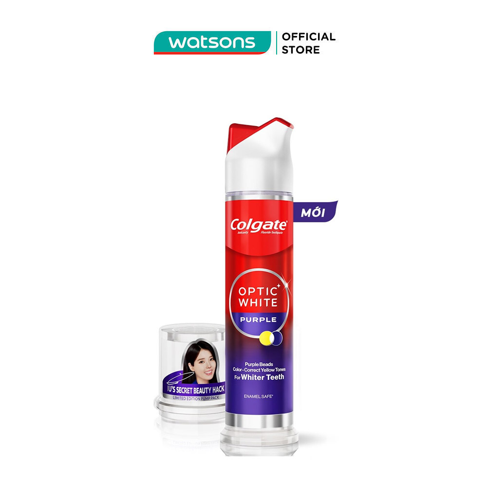 Colgate Optic White Purple Toothpaste Smart Press Nozzle 130g