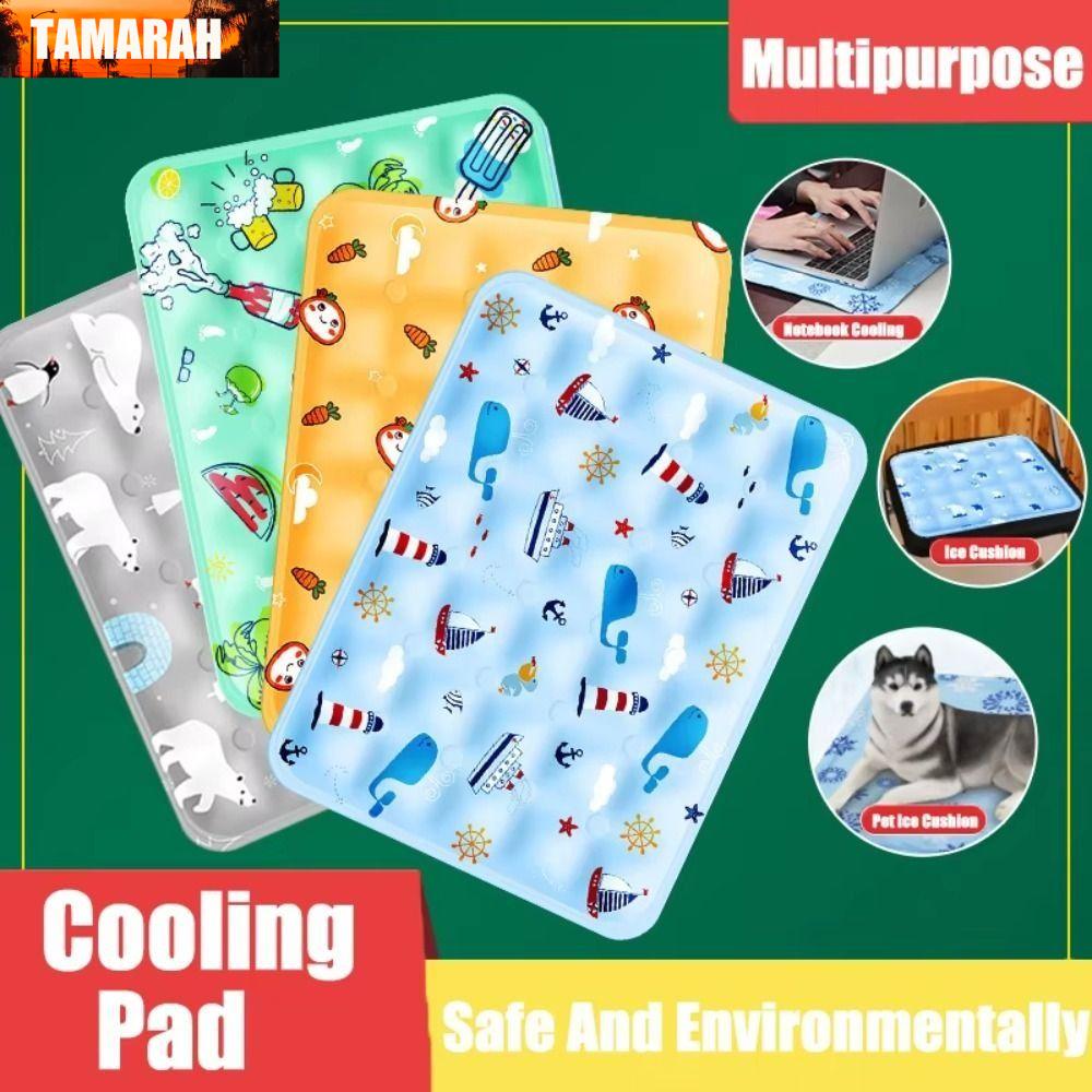 TAMARAH Ngầu Thảm làm mát cho thú cưng Nước tự bổ sung Gel đá Đệm đá cho thú cưng Chăn mùa hè Chống ẩm Đệm ngủ cho chó mèo Dành cho chó lớn nhỏ