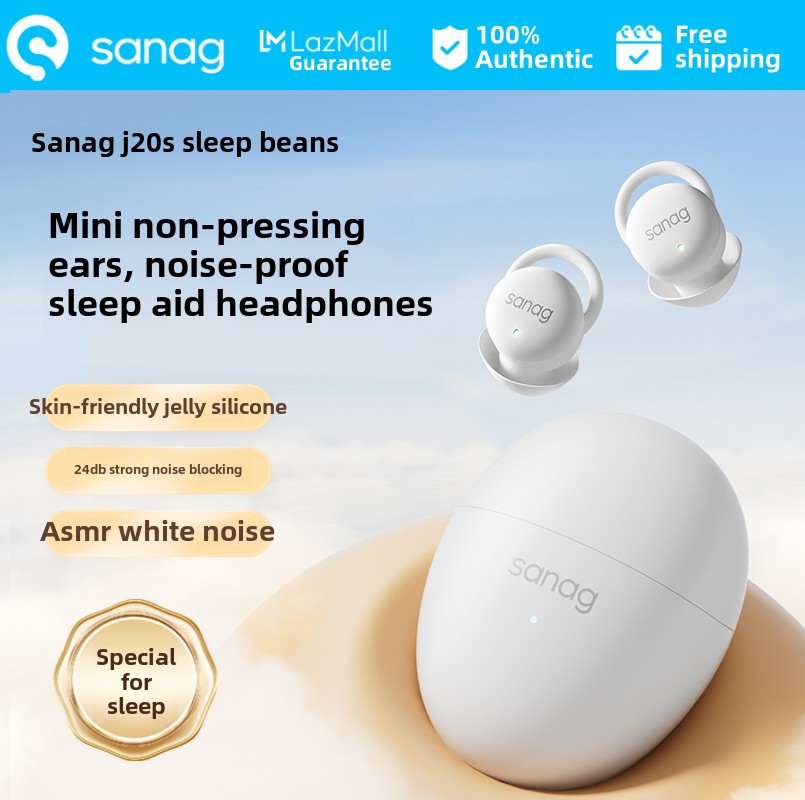 SANAG J20S Wireless Sleep Bluetooth Headset Noise Cancelling Side Sleep Without Ear Pressure Sleep Sound Isolation Earbuds Sleep Aid Invisible and Compact ราคา 2,479 บาท*ส่งฟรี