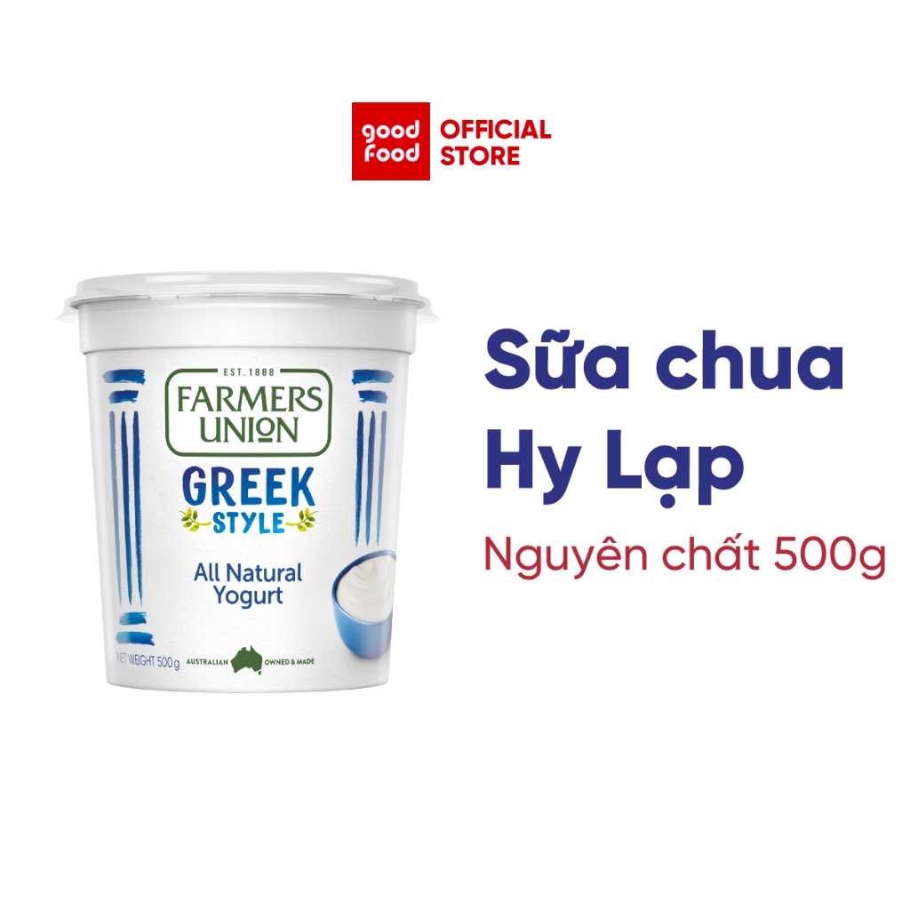  Sữa Chua Hy Lạp Greek Yogurt Farmers Union nguyên chất 500g - 1 hũ 