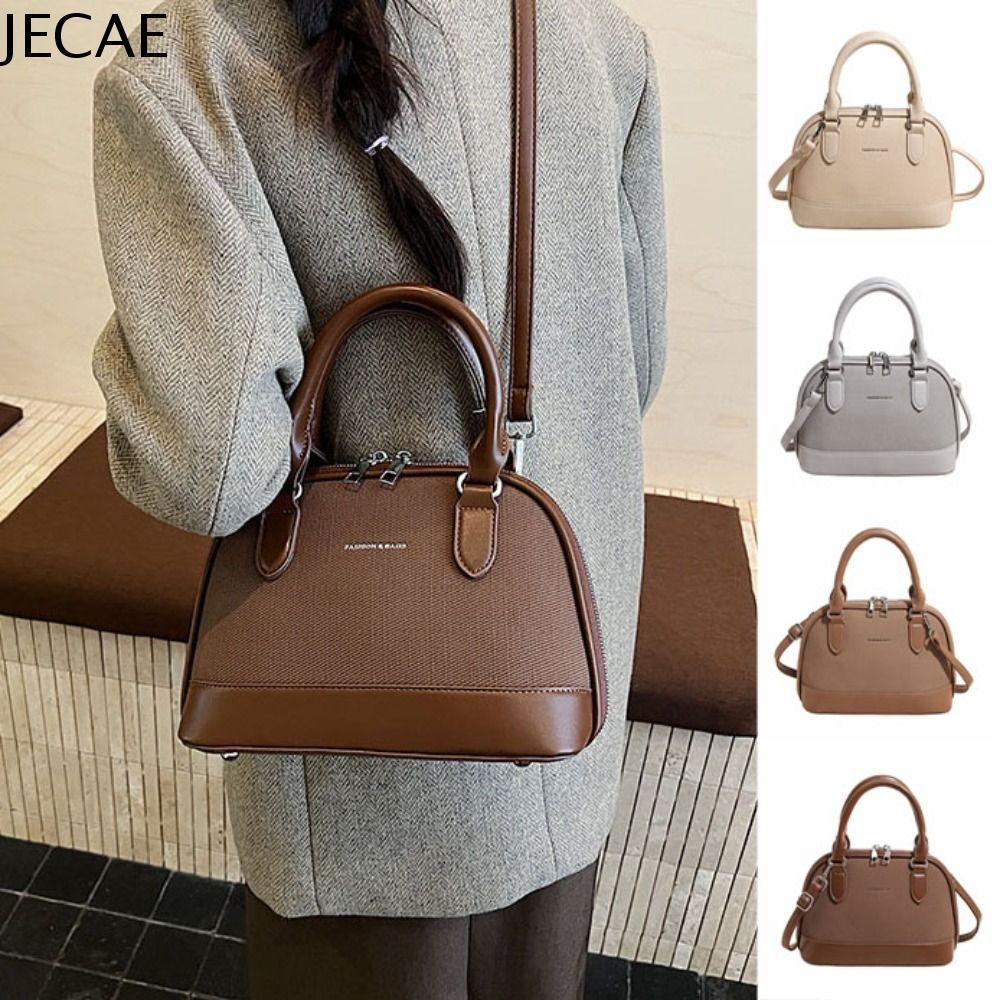 JECAE Di động Túi xách nữ Phong cách Hàn Quốc Da PU Túi du lịch mini vỏ sò Thời trang Phong cách Ins Túi vuông nhỏ Các cô gái