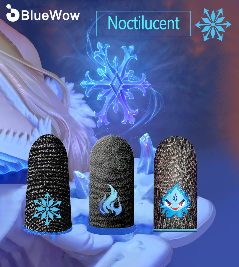 【🔥5-2🔥】BlueWow Two Heavens of Ice and Fire Finger Gloves Game Superconducting Carbon Fiber Highly Sensitive Suitable for PUBG Mobile Game Touch Screen Ultra-Thin Durable Anti-sweat and Anti-scratch Touch Screen Thumb Gloves ราคา 23 บาท*ส่งฟรี