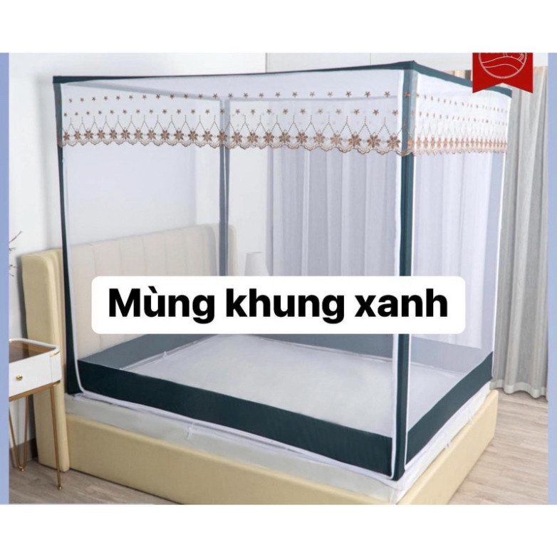Màn chống ngã cho bé màn khung không khoan tường 2 cửa khóa