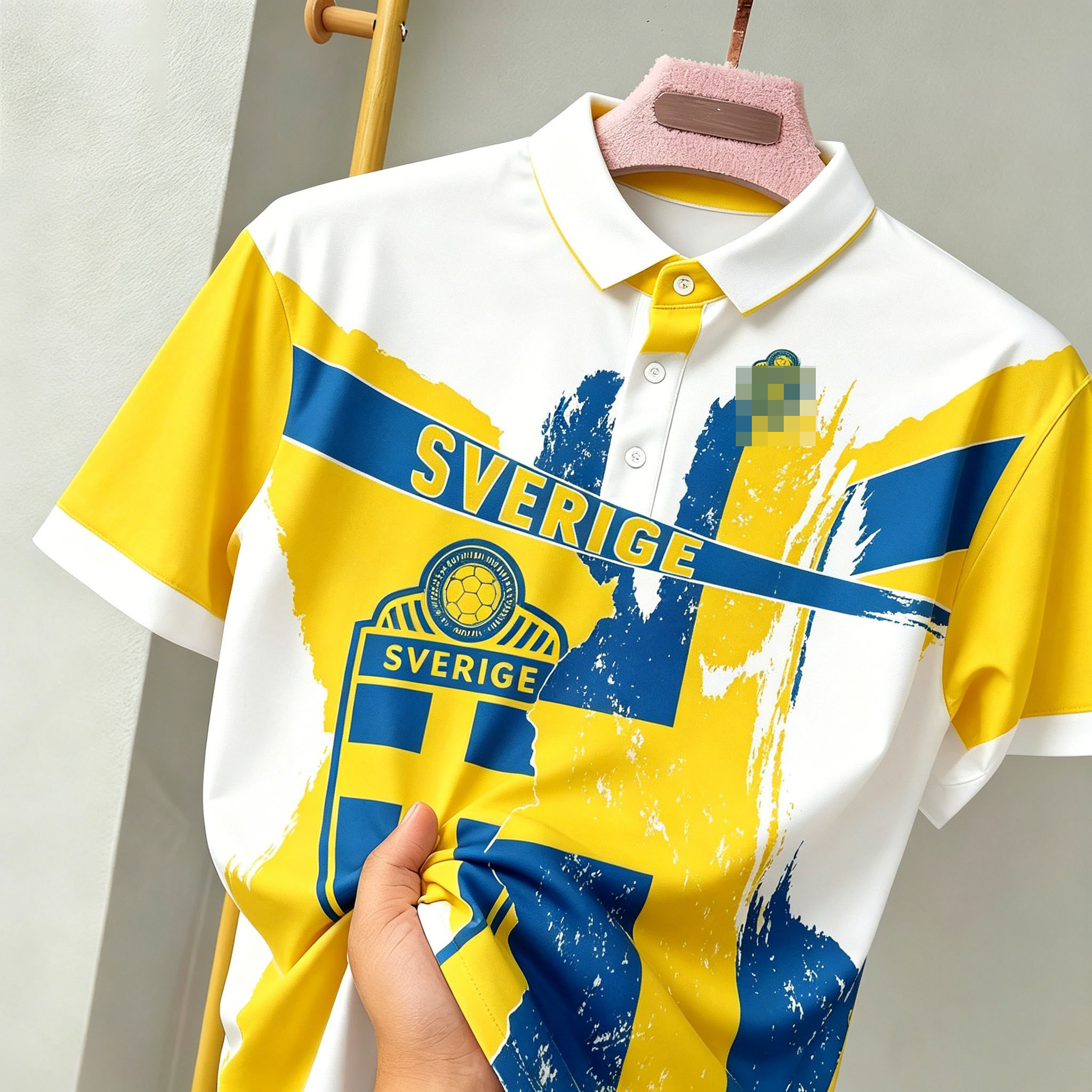 Sweden Jersey 2026 World Cup Wanita Sweden Printed Polo Shirt