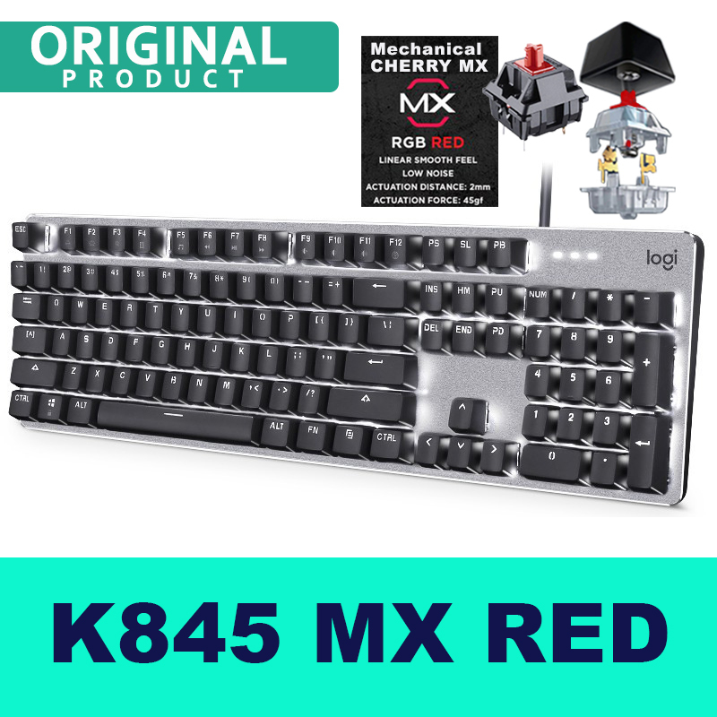 Logitech K845 CHERRY MX Wired Gaming Mechanical Ergonomic Design Keyboard Backlight Gaming Keyboard For Computer Singapore