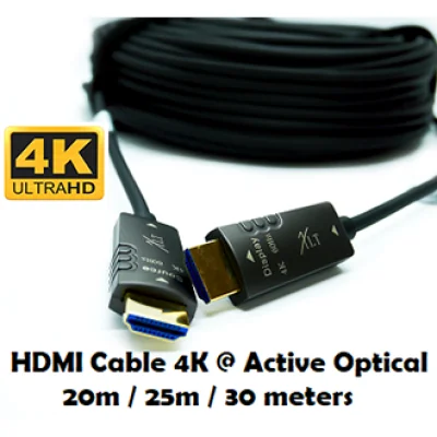 【SG】HDMI 20m | 25m | 30m High Speed XLT Active Optical Cable (AOC) with ethernet, M to M Hdmi Cable With Ethernet Gold Plated Connection V2.0 4K60Hz Hd 1080P