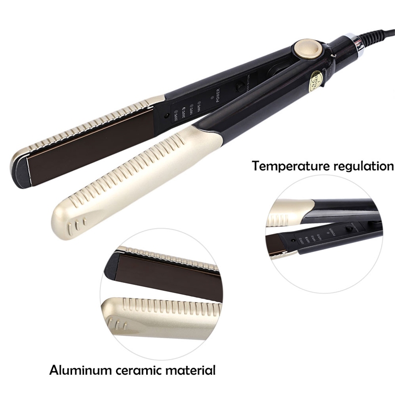 Máy duỗi tạo kiểu tóc Kemei KM 327 chỉnh nhiệt độ thông minh chuyên dùng duỗi ép thẳng uốn cúp đuôi - Mẫu mới