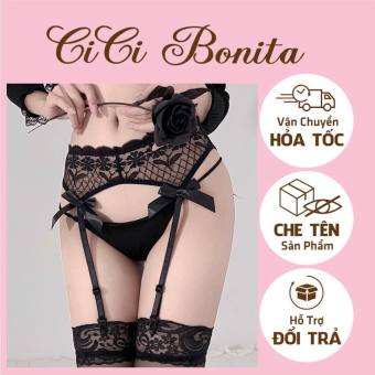 Đai nối tất- Gater ren phối nơ- Phụ kiện gợi cảm CPK63 CICI BONITA HCM