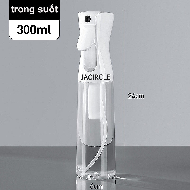 JACIRCLE bình xịt chai xịt phun sương nhựa pp pet nhẹ bền cầm tay du lịch tóc mỹ phẩm 200 300 500
