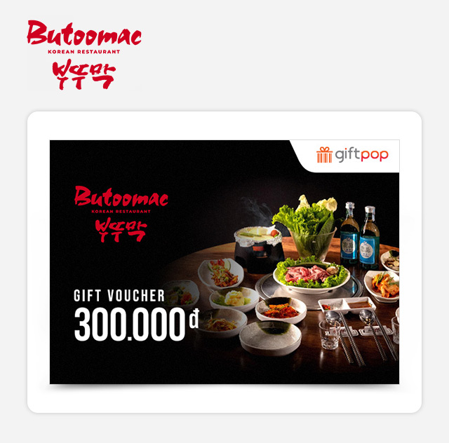 [12.12] Evoucher - Phiếu quà tặng Butoomac 300k