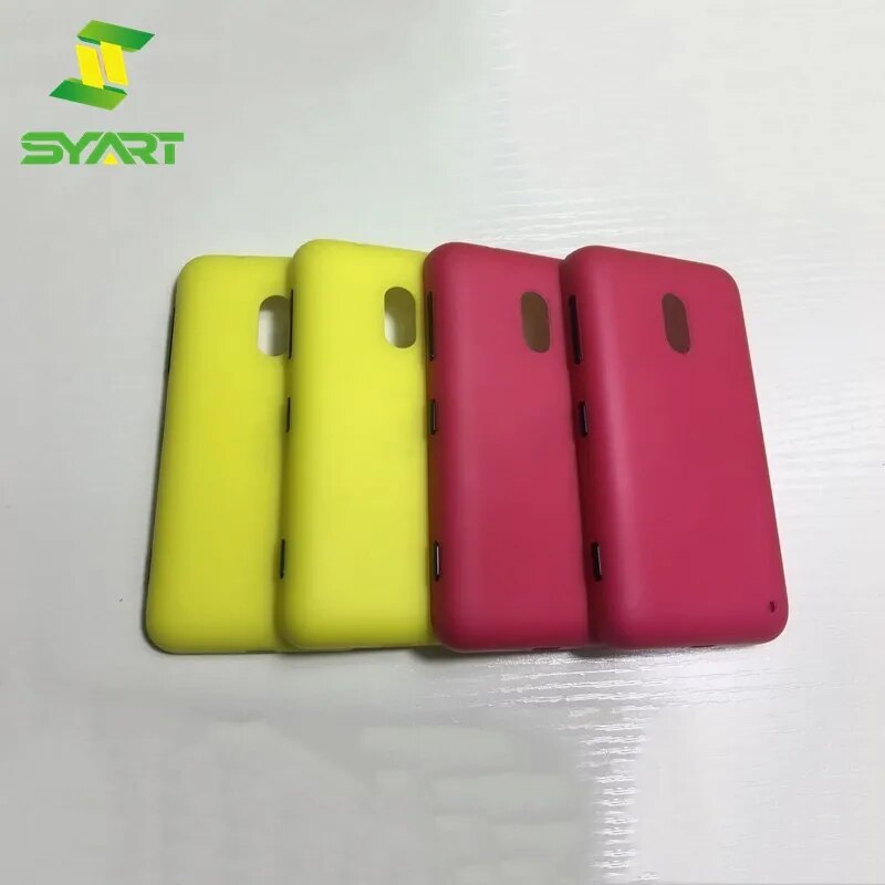 Pin bìa cho Nokia Lumia 620 N620 trở lại cửa Bìa Vỏ thay thế trường hợp đầy màu sắc với Side nút âm lượng và nút nguồn