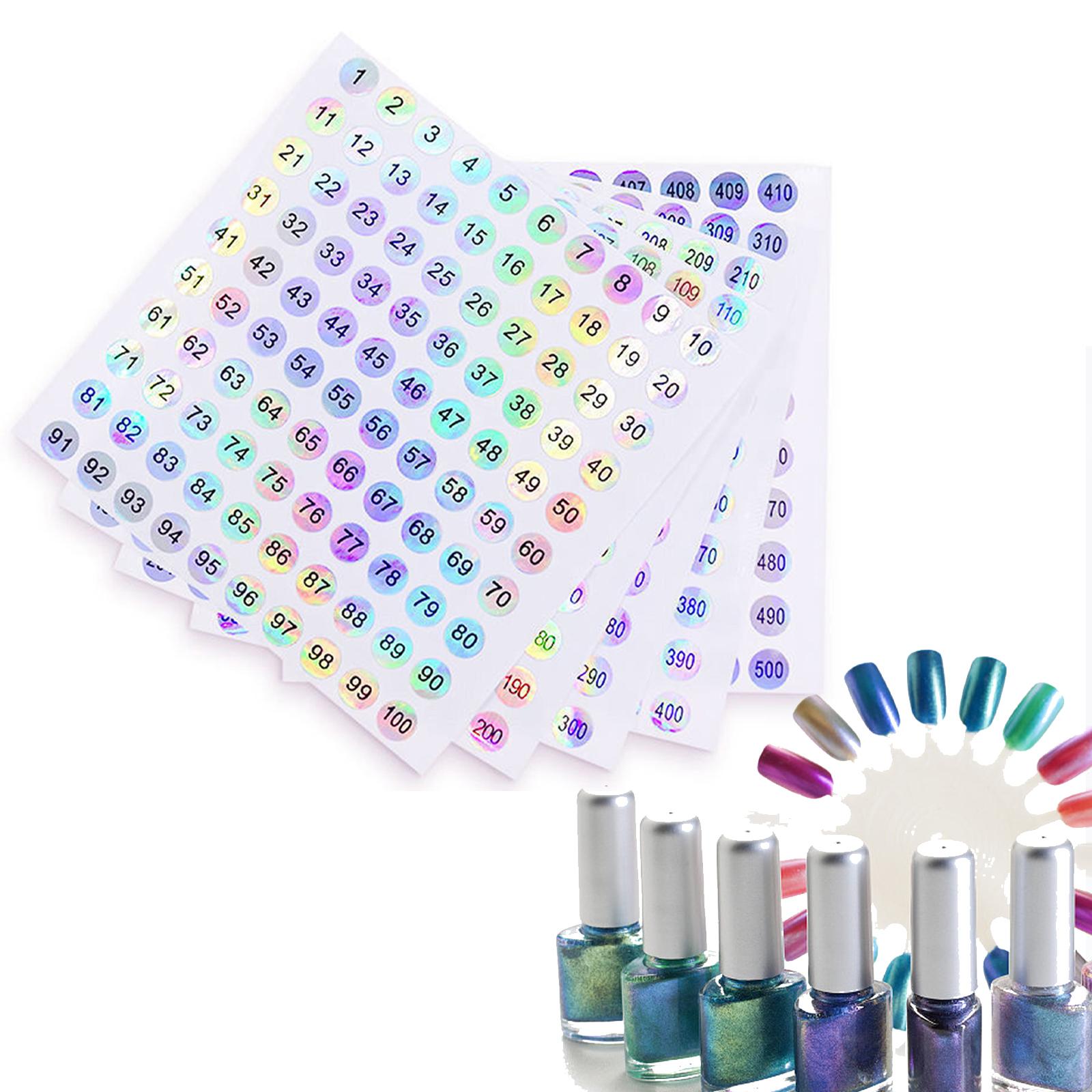 1-500 Number Sticker Round Laser Waterproof Coding Label H5E8