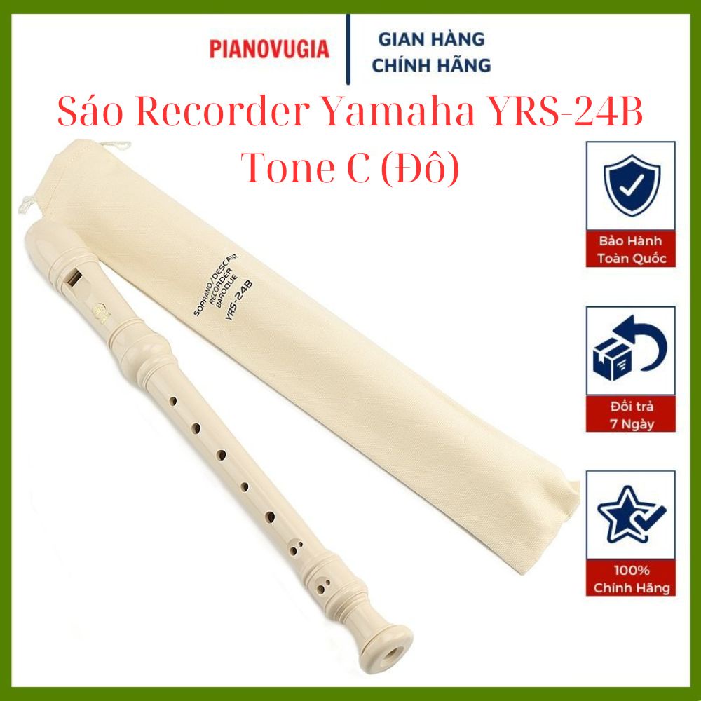 Sáo recorder soprano yamaha yrs-24b tone c